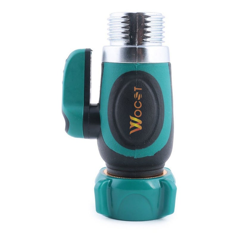 Wocst Garden Hose Splitter Water-pipe metal valves,Arthritis Friendly Fitting Shut Off Ball Valve Connector - Image 1